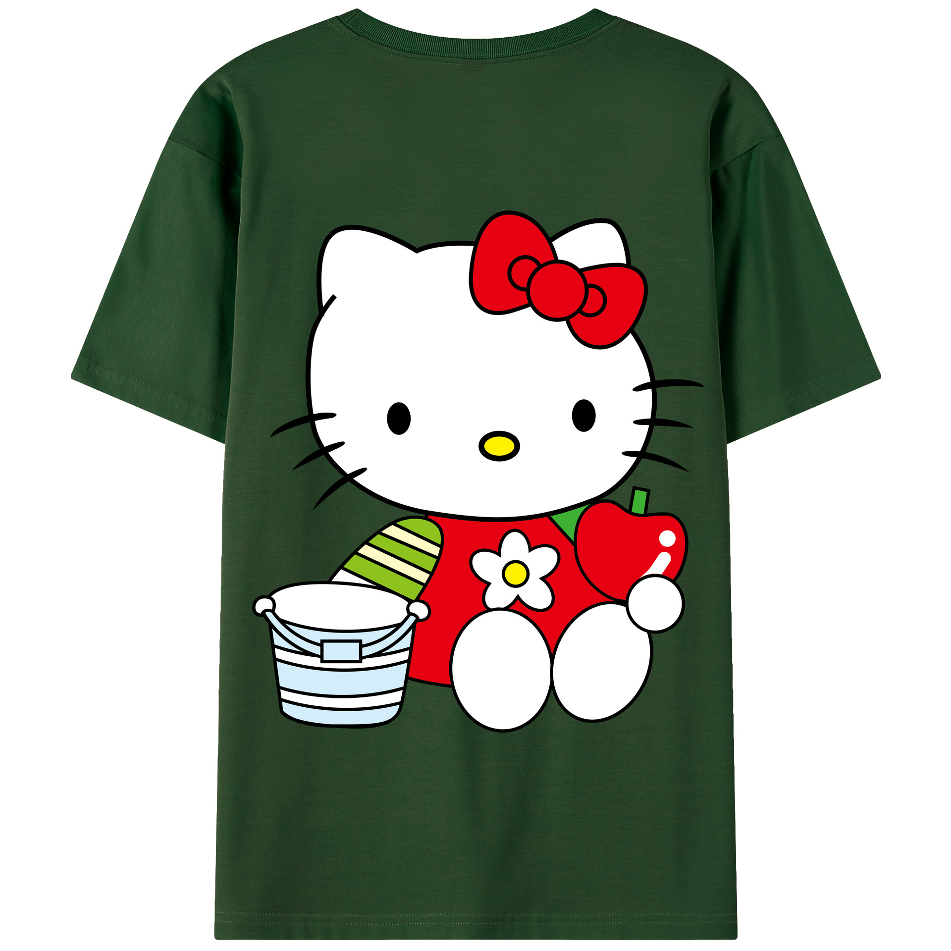 （画像用） Hello Kitty ハローキティ 綿100％半袖Tシャツ（背面プリント）